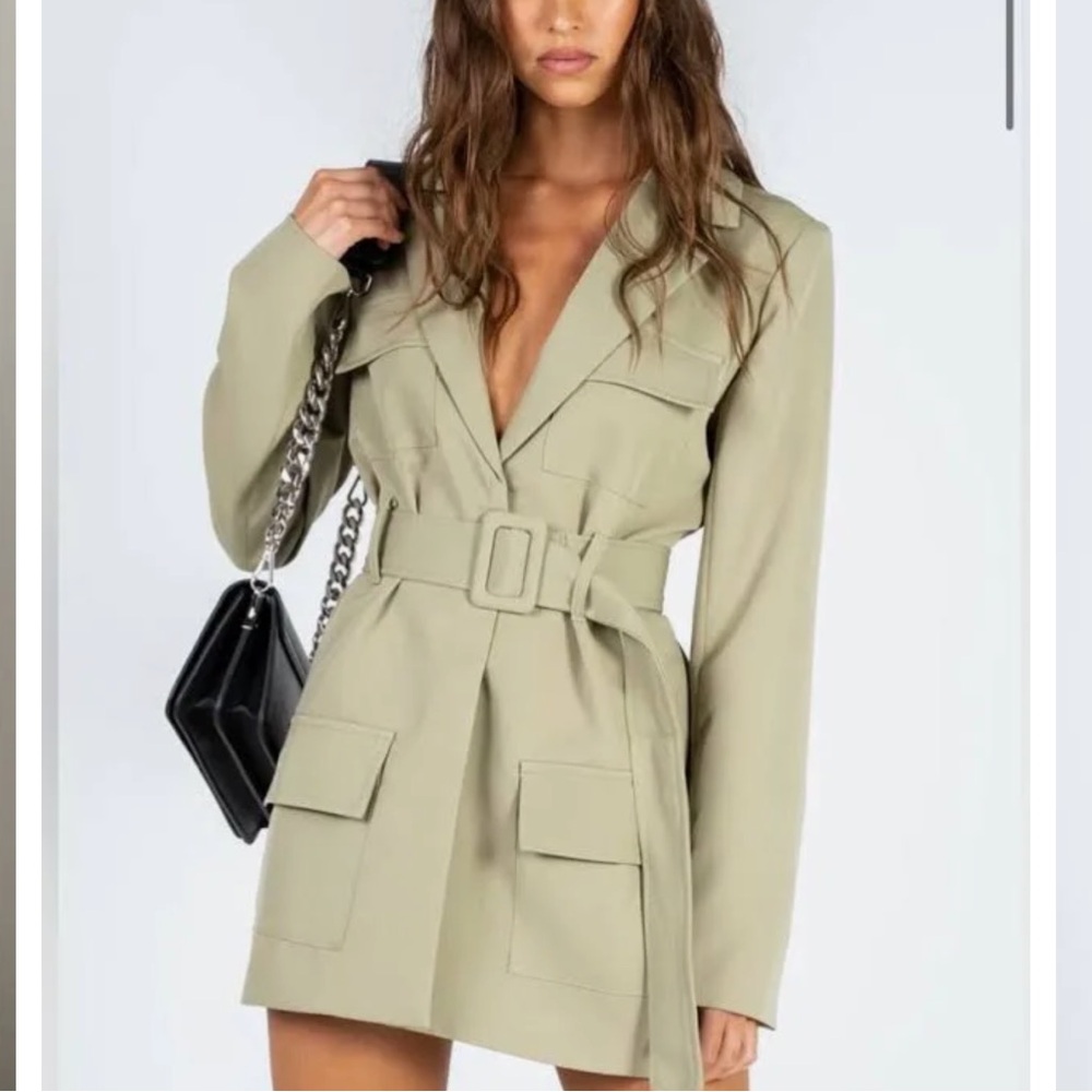 Princess Polly Steinway Mini Dress Green